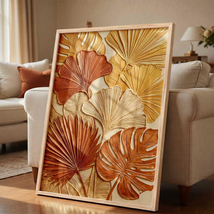 Floral Wall Art Home Decoration | Aesthetic BohoPaintings With Frame For Living Room Bed Room Hotel Wall Decor Digital Reprint (13x17 inch)