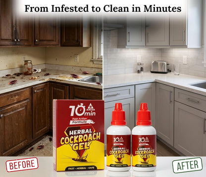 Amish C Herbal Cockroach Gel 20gm Pack of 2 |10 Minutes Result Guaranty|Removes Entire Cockroach Infestation|Powerful Cockroach Repellent For Home|100% Organic Chemical Free