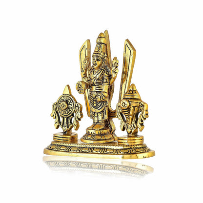 Tirupati Balaji Idol Shri Venkateshwara Swamy Statue Symbol Shankh Chakra Tilak for Home Decoration Positive Envionment Wedding Housewarming Gift