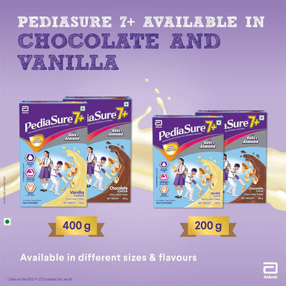 Pediasure 7+ Specialized Nutrition Drink Powder 400 grams,Vanilla Delight Flavour,Scientifically Designed Nutrition for Growing Children,Supports Height Gain,Muscle Strength &Brain Development