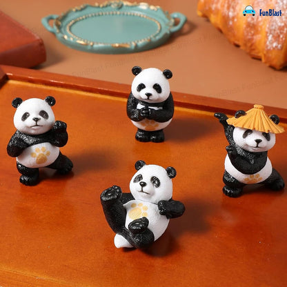 Panda Miniature Figurines - Decorative Showpiece, Gift for Him/Her, Diwali Deepwali New Year Home Decor, Bedroom, Living Room, Office, Table, Car Dashboard (Style-C)