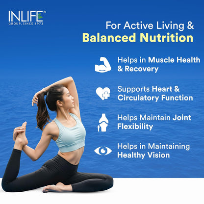 INLIFE Fish Oil Omega 3 Capsule 1000mg | Double Strength | Supplement for Heart, Brain and Joint Health for Men Women | EPA:DHA - 360:240-60 Liquid Filled Capsules