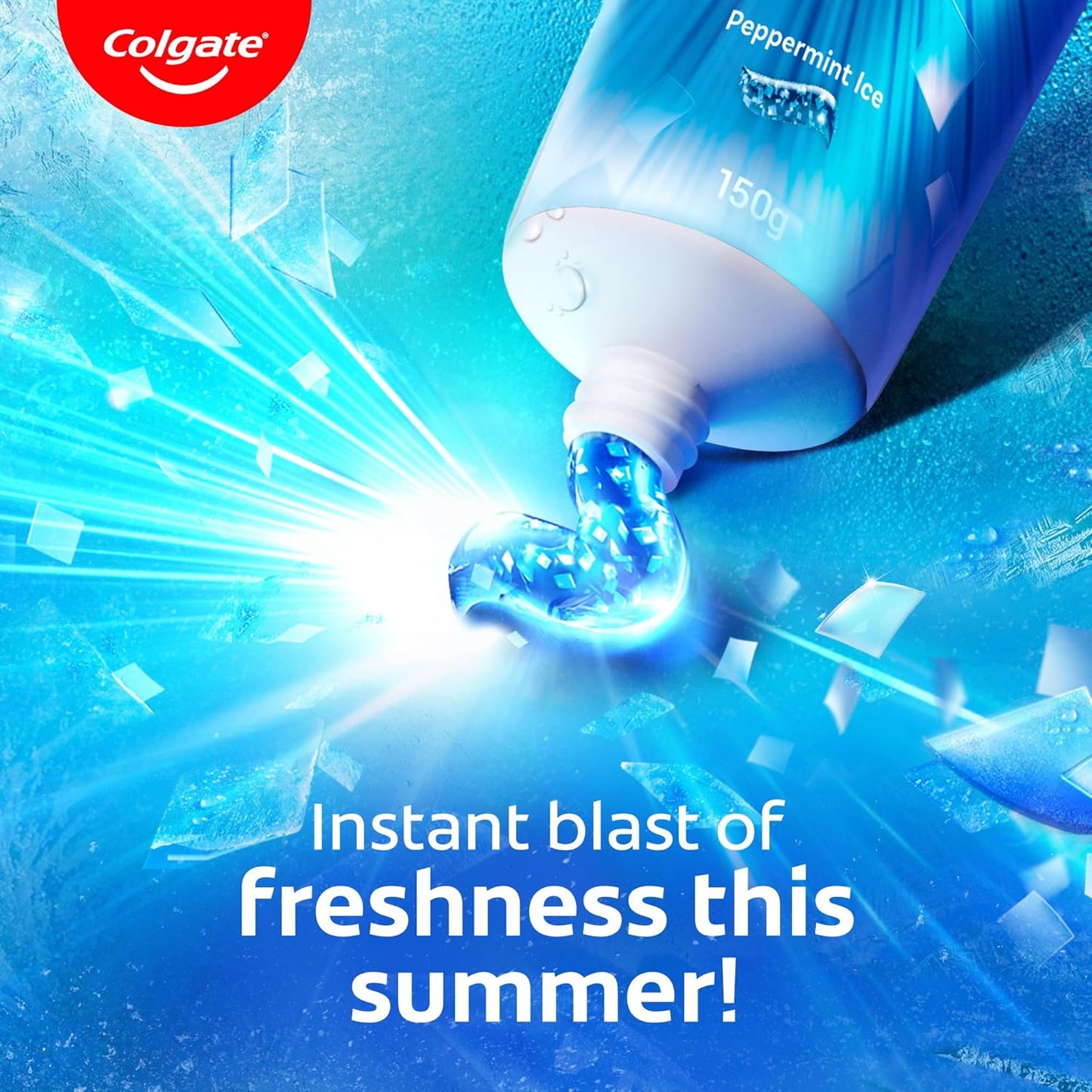Colgate MaxFresh Breath Freshner Cavity Protection Toothpaste, 150g, Peppermint Ice, Blue Gel Paste with Menthol, Cooling crystals for fresh breath