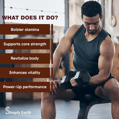 Simply Earth Strength Combo: 100g Safed Musli Root Powder + 100g Peruvian Maca Root Powder - Pure Organic Superfood for Immunity, Vitality and Energy