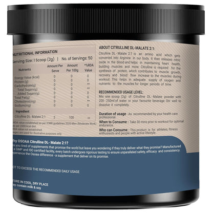 Supplement container with nutritional information label