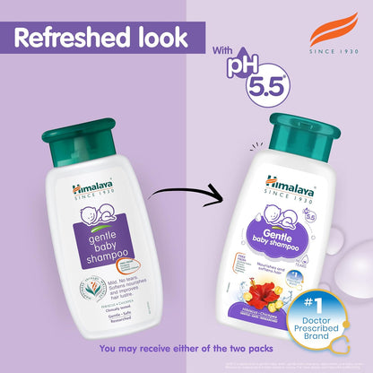 Himalaya Gentle Baby Shampoo with Hibiscus, Chickpea | No Tears | pH 5.5 | No.1 Doctor Recommended Brand | Cleanses, Softens & Nourishes hair | Safe for Newborns | Hypoallergenic