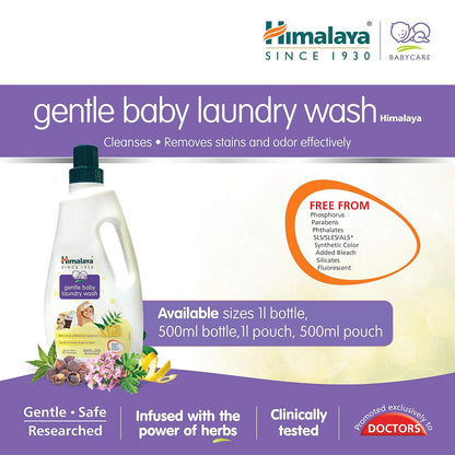 Himalaya Gentle Baby Laundry Liquid Wash 1 Ltr (Pouch)