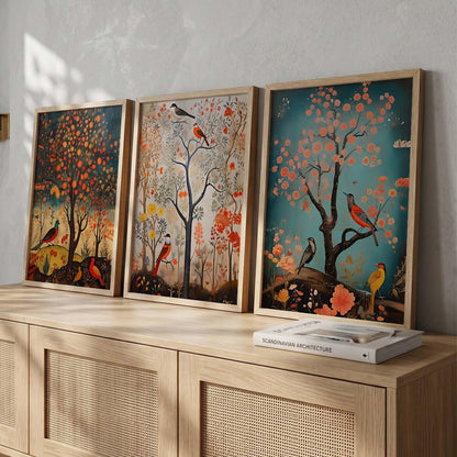 Premium Digital Painting with Frame for Home Decor - Painting for Living Room Bedroom Office Room Decor - Painting for Wall Decoration - Pack of 3 (Modern Art Painting, Design01, 10X13 inch)