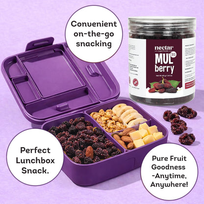 Nectar Superfoods Freeze Dried Mulberry - 40 grams Jar-Pack of 1 Nos | 100% Natural & Pure | No Preservatives, No Sugar Added, Vegan | Ideal for Cooking & Seasoning | Made in India