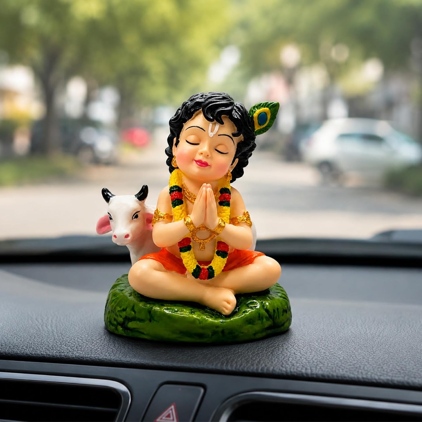 UNOVATE Krishna Idol for Car Dashboard, Krishna Murti, Home Temple, Office