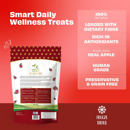 Pawfect Nature's Munch Freeze-Dried Delish Fresh Apple Treats for Dogs | Hypoallergenic Dog Treats, Grain-Free | Healthy Dog Treats (40g)