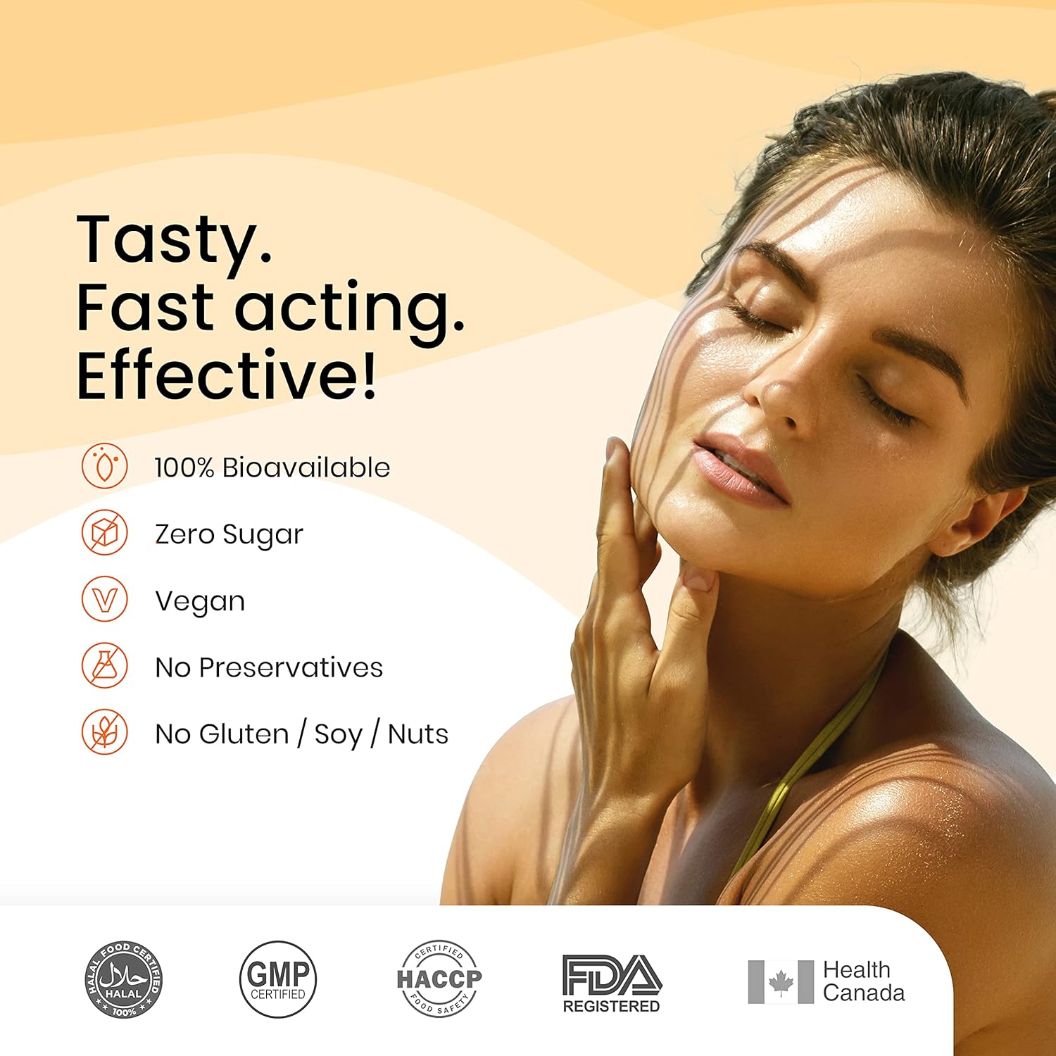 Zephivo Wellbeing Nutrition Melts Natural Vitamin D3 + K2 Supplement for Immunity, Heart, Muscle, Bone, Cellular Protection | Vitashine, Resveterol & MenaquinGold | 30 Oral Strips