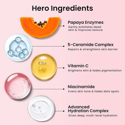 Foxtale Lightweight Brightening Face Moisturiser with Vitamin C & Niacinamide |Brightens & Evens Skin Tone, Fades Dark Spots & Deeply Hydrates | For Normal to Dry Skin | For Men & Women | 50 g