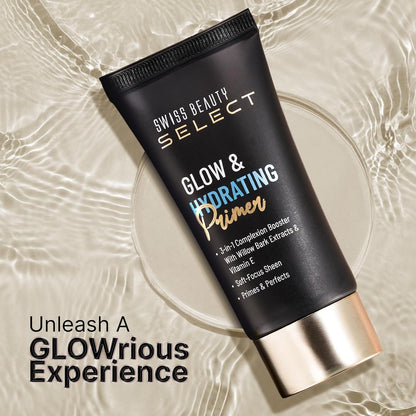 Swiss Beauty Select Glow & Hydrating Primer Enriched With Vitamin E & Witch Hazel Extract | 25ml