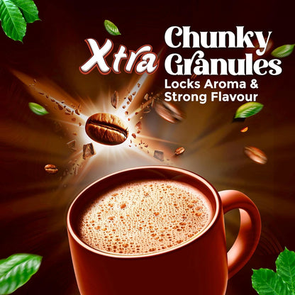 Continental Coffee XTRA Instant Coffee Powder | 200g Jar | 30% Chicory and 70% Robusta Coffee | Medium Roast Instant Coffee | Granulated Instant Coffe