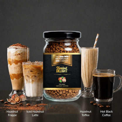 The Beanster Company 100% Arabica Hazelnut Delight Instant Coffee, 50g