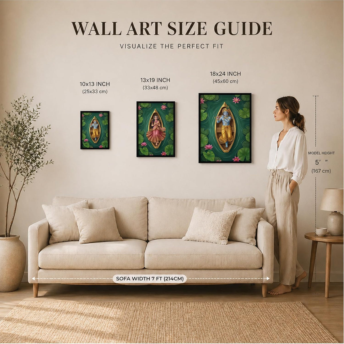 Traditional Indian Wall Art — Set of 2 (ART 21, 13x19 INCHES)