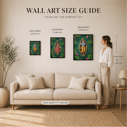 Traditional Indian Wall Art — Set of 2 (ART 21, 13x19 INCHES)