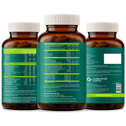 Carbamide Forte Multivitamin Tablets For Adults 50+ | Multivitamin for senior citizens 50 plus | Multivitamin 50 plus With Probiotics To Support Immunity & Energy Levels - 60 Veg Tablet
