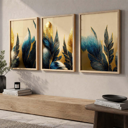 Modern Wall Art framed Painting for Wall Decoration - Wall Paintings for Living Room, Bedroom - Big Size Wall Painting Set of 3 (Art 4, 10x13 inch)
