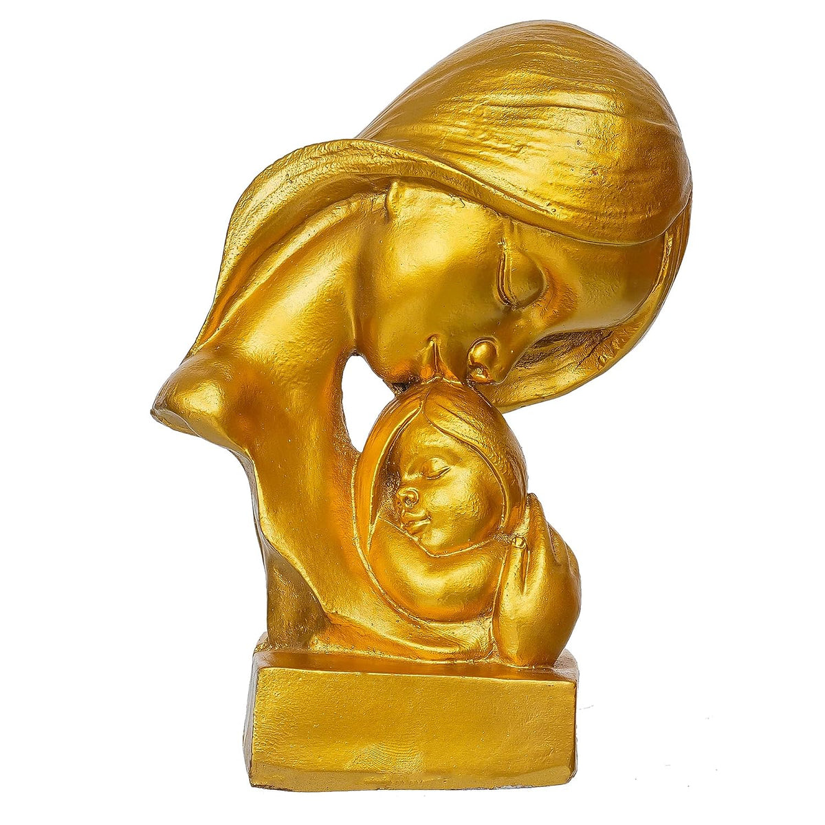 Premium Mother Baby Statue Showpiece Gift, Resin Mother Baby Figurine, motherr Child Statue, Home Decor Items, House Warming Gifts Mother's Day, Baby Shower Gifts for Mom to be (Gold)