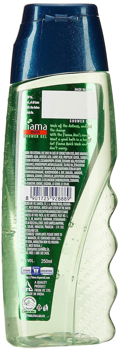 Fiama Men Shower Gel, Quick Wash and Oil Control - 250ml