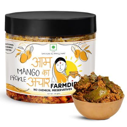 FarmDidi Mango Pickle Homemade Traditional Indian Achar Less Oil Aam Ka Achar Homemade Pickle In Fresh Dry Sukha Aam Ka Achaar Made With Organic Methods & Preservative Free