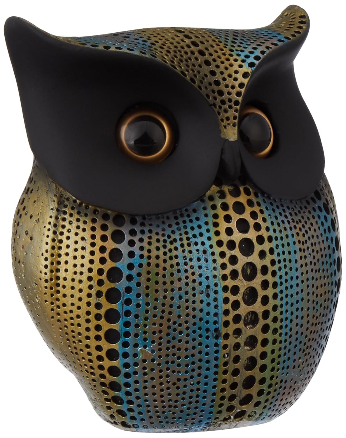 Modern Classy Happy Owl Resin Art Figure Showpiece (Multicolor), 13L X 6.5W X 14H CM