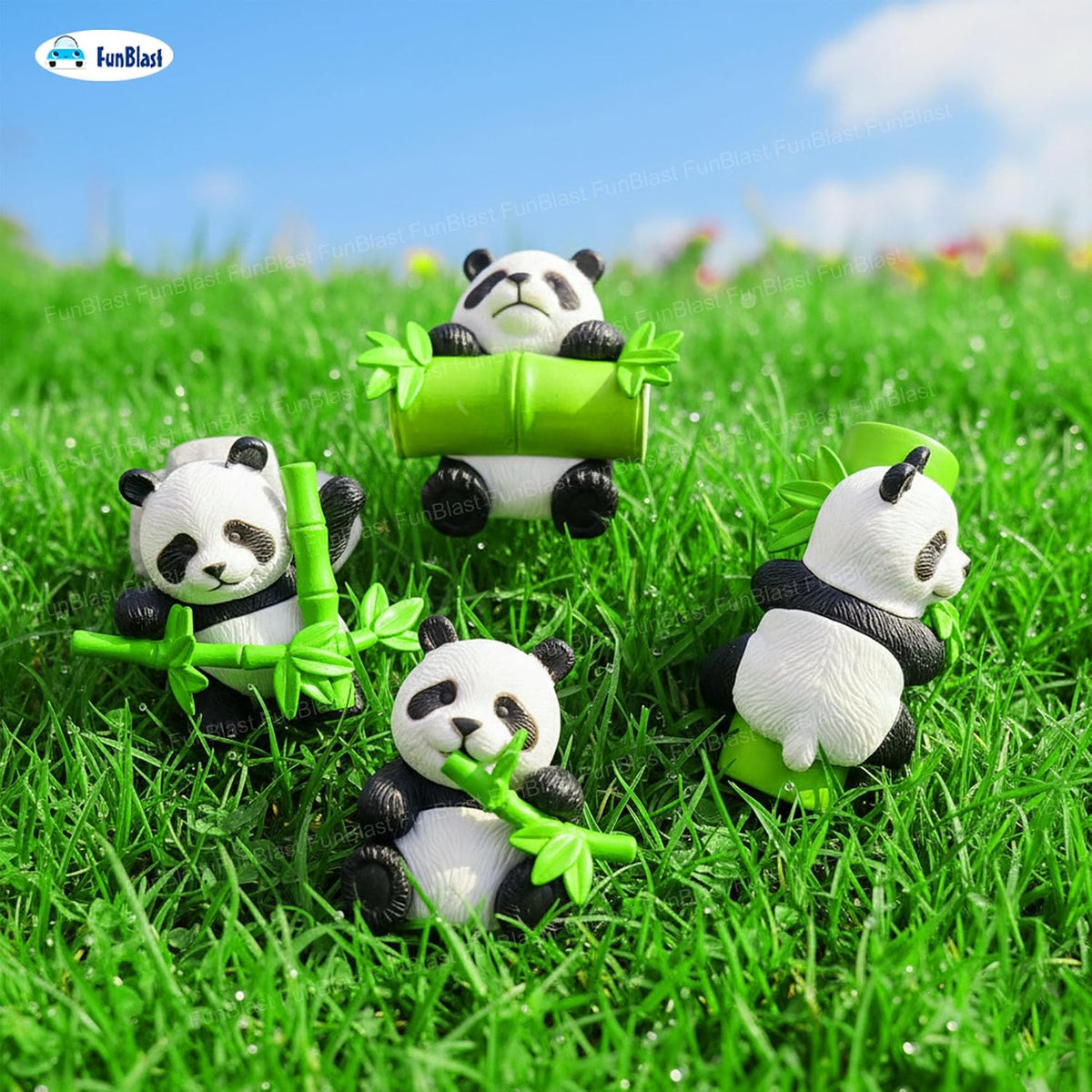 Panda Miniature Figurines - Decorative Showpiece, Gift for Him/Her, Diwali Deepwali New Year Home Decor, Bedroom, Living Room, Office, Table, Car Dashboard (Style-A)