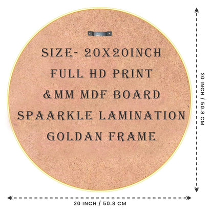 Butterfly modern art Premium Sparkle lamination Golden Slim Frame 50.8 cm x 50.8 cm Large Size, For Home/Office/Hotel painting GRL-29