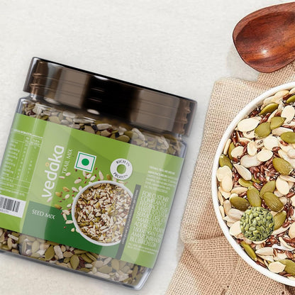 Vedaka Seed Mix | 200 g | Sunflower, Watermelon, Pumpkin, Chia and Flax Seeds | Healthy Snacking