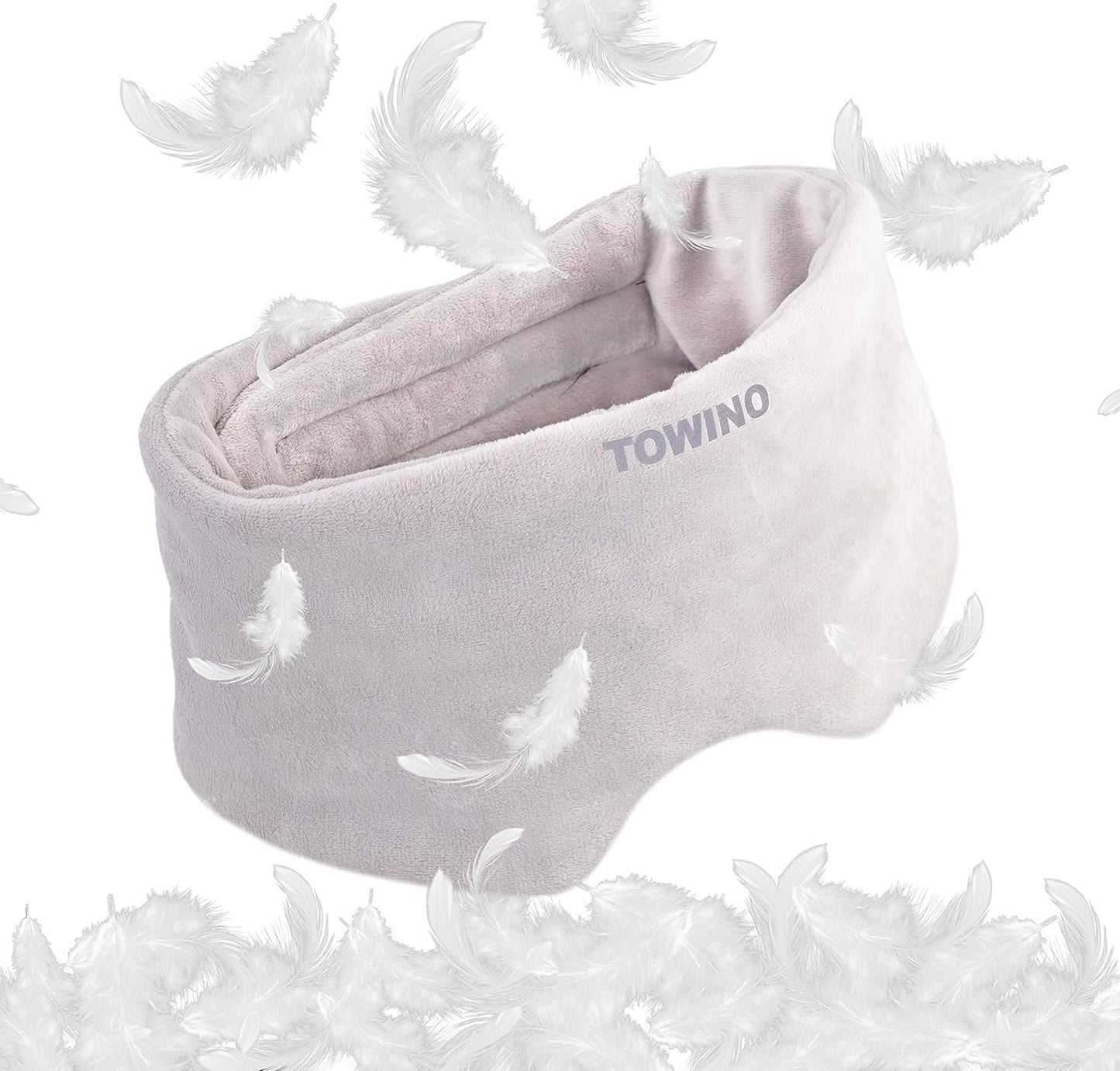 TOWINO® Eye Mask for Sleeping Super Soft & Smooth And Fully Adjustable To All Size Heads - Super Soft & Comfortable for Women and Men, Blindfold for Travelling, Night Sleeping,Nap Suitable for All Family Members Made In India (Grey)