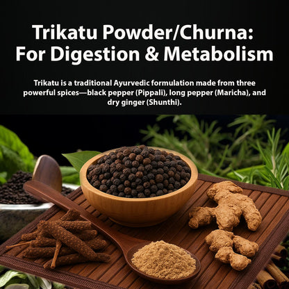 Trikatu Powder - An Organic Blend Of Three Magical Ingredients For Enhancing Immunity And Boosting Digestive Strength | 100% Pure And Natural(100 GM)