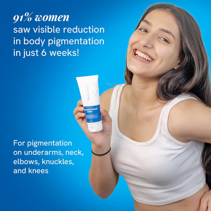 Be Bodywise Pigmentation Cream 100gm | 2.5% Lactic Acid, 2% Urea, Retinol & Kojic Acid | Reduces Tan, Pigmentation & Evens Skin Tone | Treats Dark Patches & Rough Skin on Elbows, Knees, Back of Neck & Thighs | For Daily Use