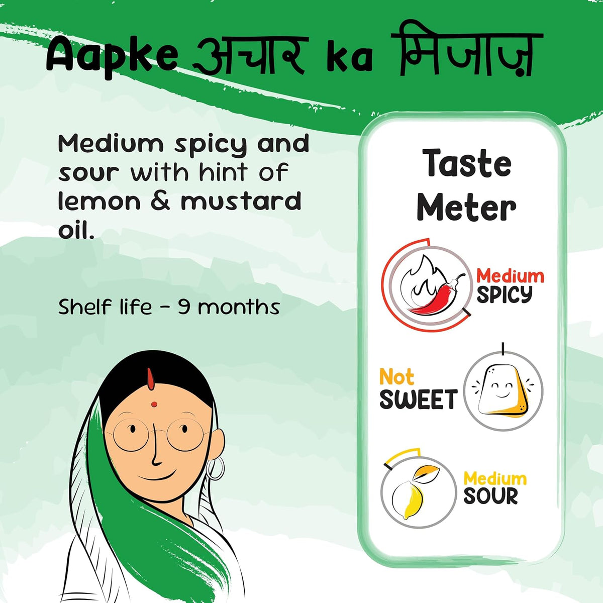 FarmDidi Spicy Green Chilli Pickle 325g In Fresh Homemade Sun-Dried Hari Mirch Ka Achar Made with Mustard Oil Ghar Ka Bana Spicy Mirchi Pickle No Chemical Preservatives