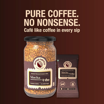 Impulse Coffees Mocha Pe Chauka Instant Coffee Powder | Premium Mocha Flavour, Strong Taste, Café-Style Aroma | 50g