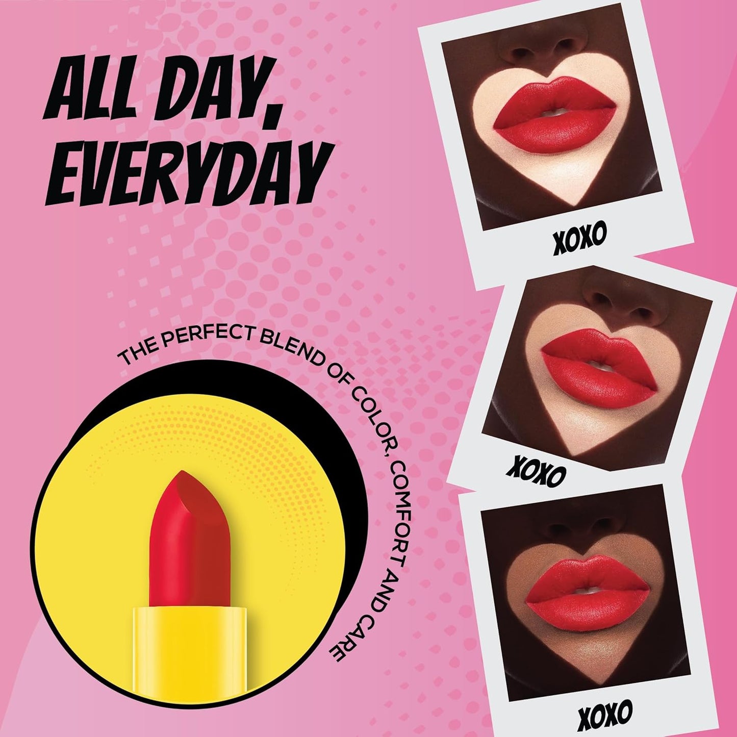 RENEE Everyday Matte Lipstick - Sauce, Lightweight, Intense Color Payoff with Creamy Matte Finish, Enriched with Vitamin C, Hyaluronic acid & SPF 30, Skincare Infused Makeup, 3 Gm