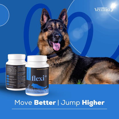 Venttura Petraceuticals Flexi+ Chewable Tablets Hip & Joint Supplement for Dogs | Strengthen Joints | Repairs Cartilage | Joint Health Support | Improves Mobility | (45 Chewable Tablets)
