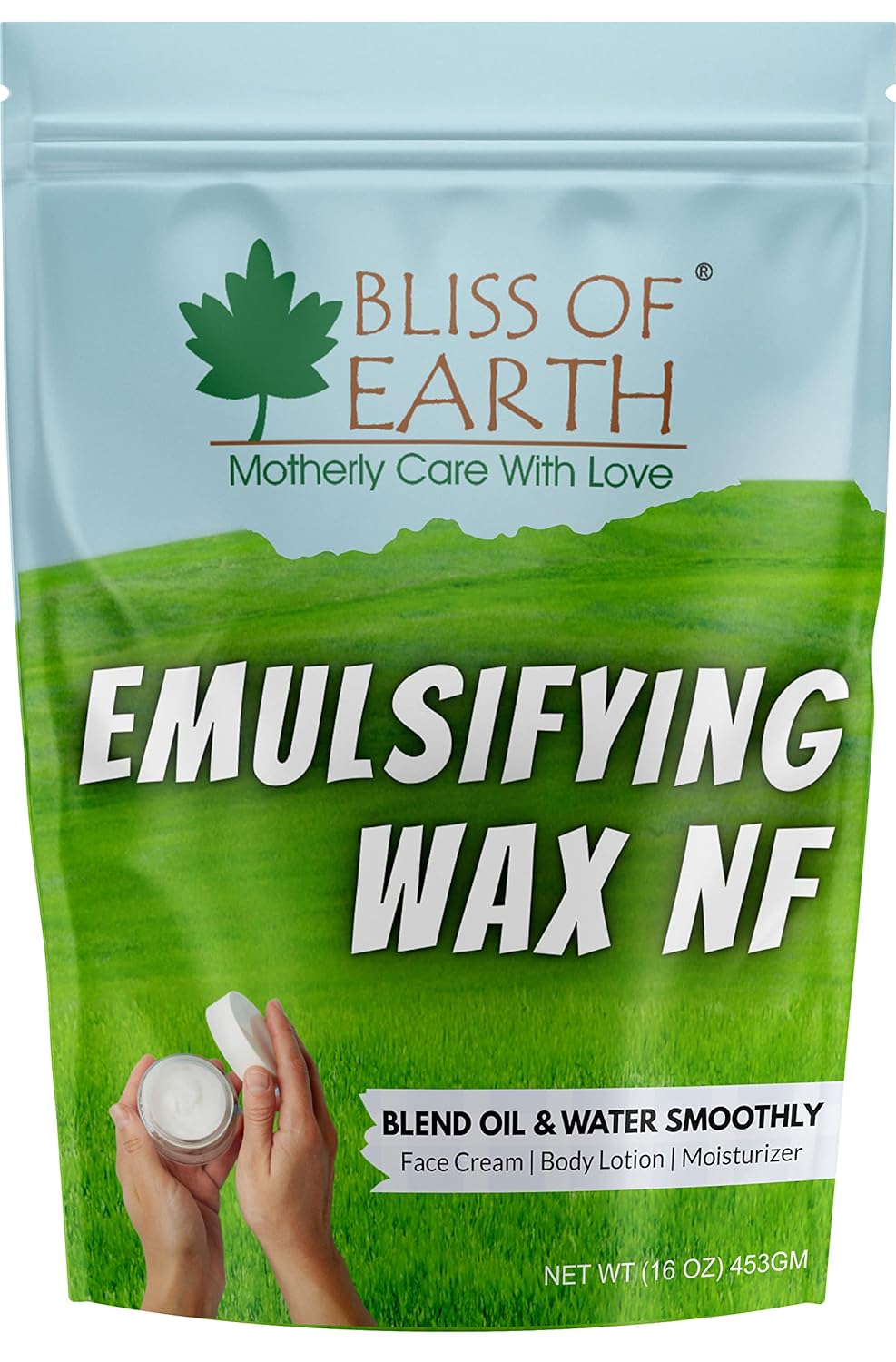 Bliss of Earth Emulsifying Wax NF Cosmetic Grade Wax Best for Thickening Soap, Lotion, Body Moisturizer & DIY Products 453gm