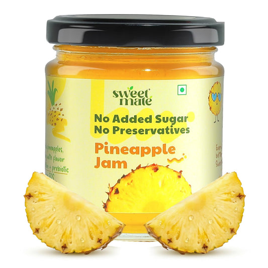 Sweetmate Mix Fruit Jam for Kids and Adults - (220g) | 100% Pure No Added Sugar | With Real Fruit Pulp | Naturally Sweetened | Diabetic and Keto Friendly | Delicious Jam