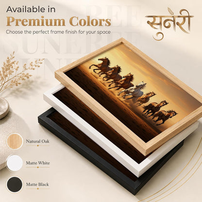 7 Horse Vastu Wall Painting (Landscape Collection) (Natural, Design 17, 48L x 33W cm)
