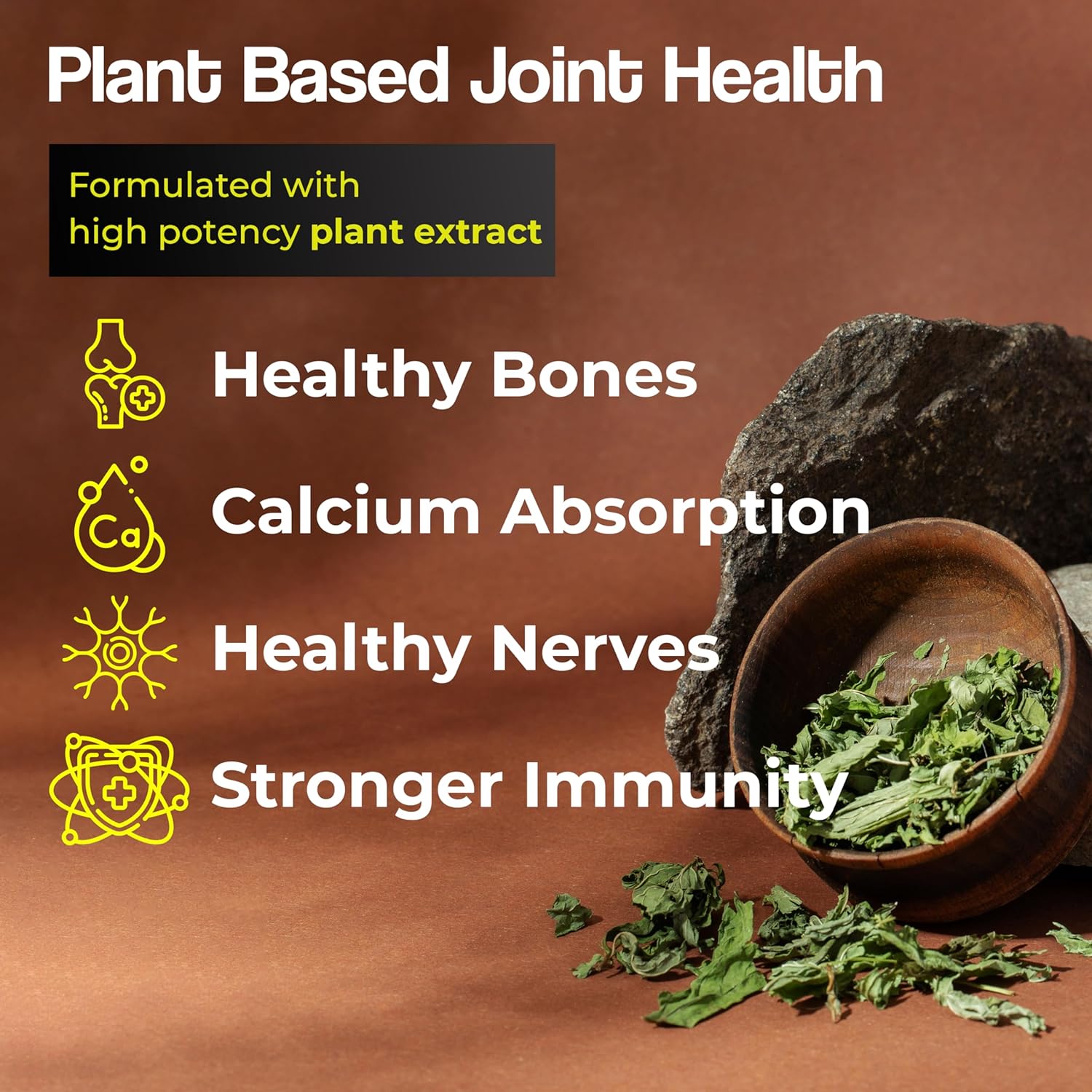 Zephivo HEALTH VEDA ORGANICS PRIVATE LIMITED Calcium, Magnesium, Zinc with Vitamin D3 & B12, 1000mg I 60 Veg Tablets | Support Strong Bones, Joints & Muscles | For Both Men & Women