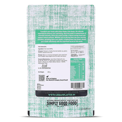 Urban Platter Black Chia Seeds, 200g (Rich in Omega-3, Fibre & Protein | Superfood)