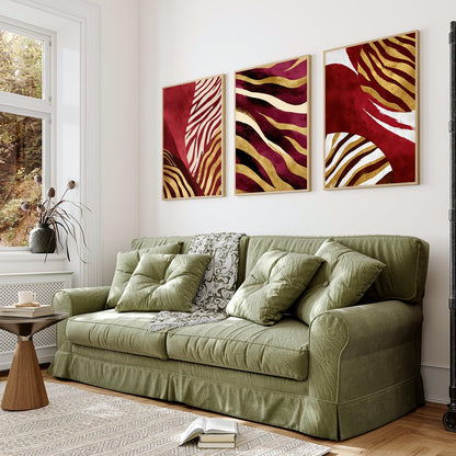 Boho wall Art Paintings Modern Art Framed Wall Painting for Living Room Bedroom - Wall Posters | Paintings with Frame Set of 3 (Boho 3, 10x13 inch)