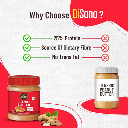 DiSano Peanut Butter, Creamy, 25% Protein with Vitamins & Minerals