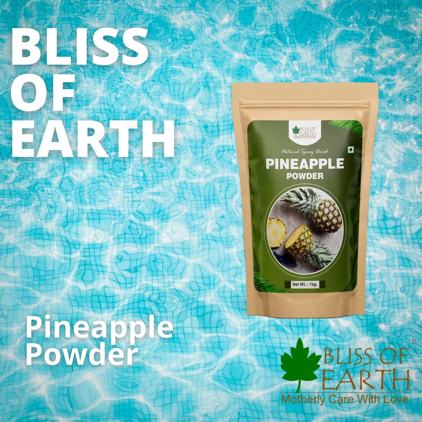 Bliss of Earth Pineapple Powder Natural Spray Dried Great for Juices, Jams, Cake, Ice Cream, & Energy Drinks (pineapple, 200)