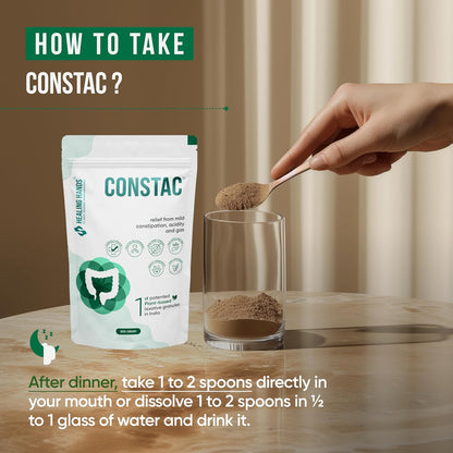 Healing Hands Constac for Relief in Mild Constipation - Mild, Safe, Clinically Proven Ayurvedic Granules 500g Pouch