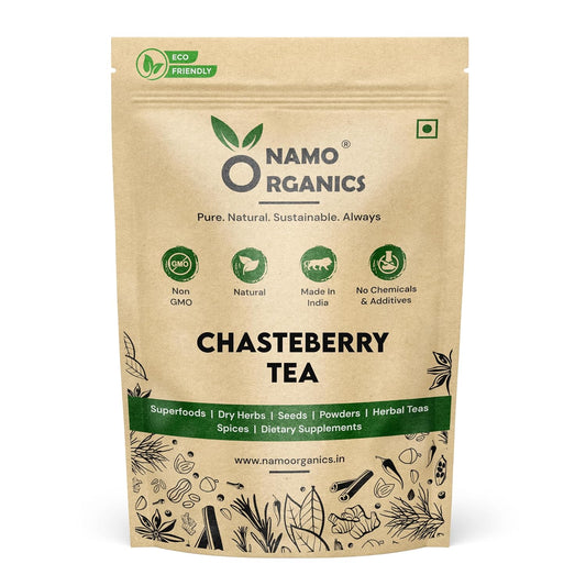 Namo Organics - Chaste Berry tea - 200gm | Vitex Agnus-Castus |Monk's Pepper | Premium Chasteberry Tea Leaves | Herbal Tea for Women health