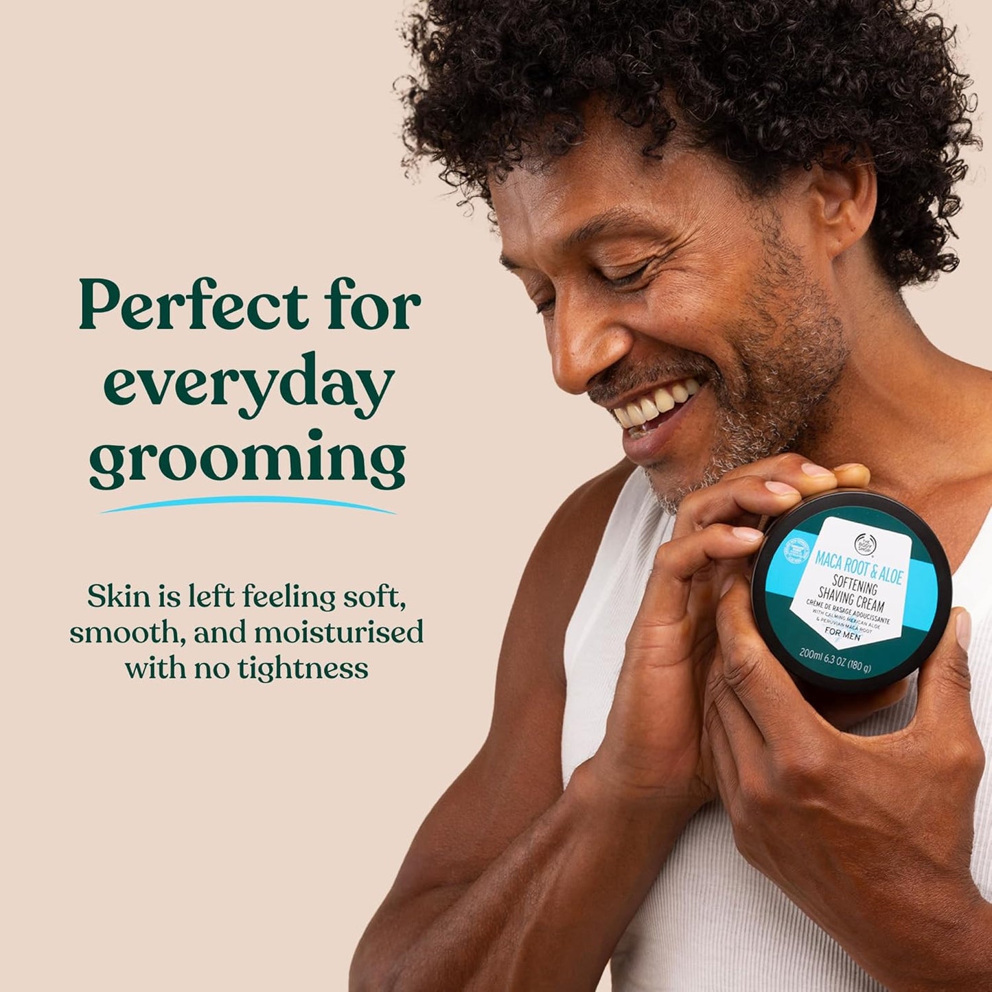 The Body Shop Maca Root & Aloe Softening Shaving Cream for Men - Feel Refreshed And Moisturised