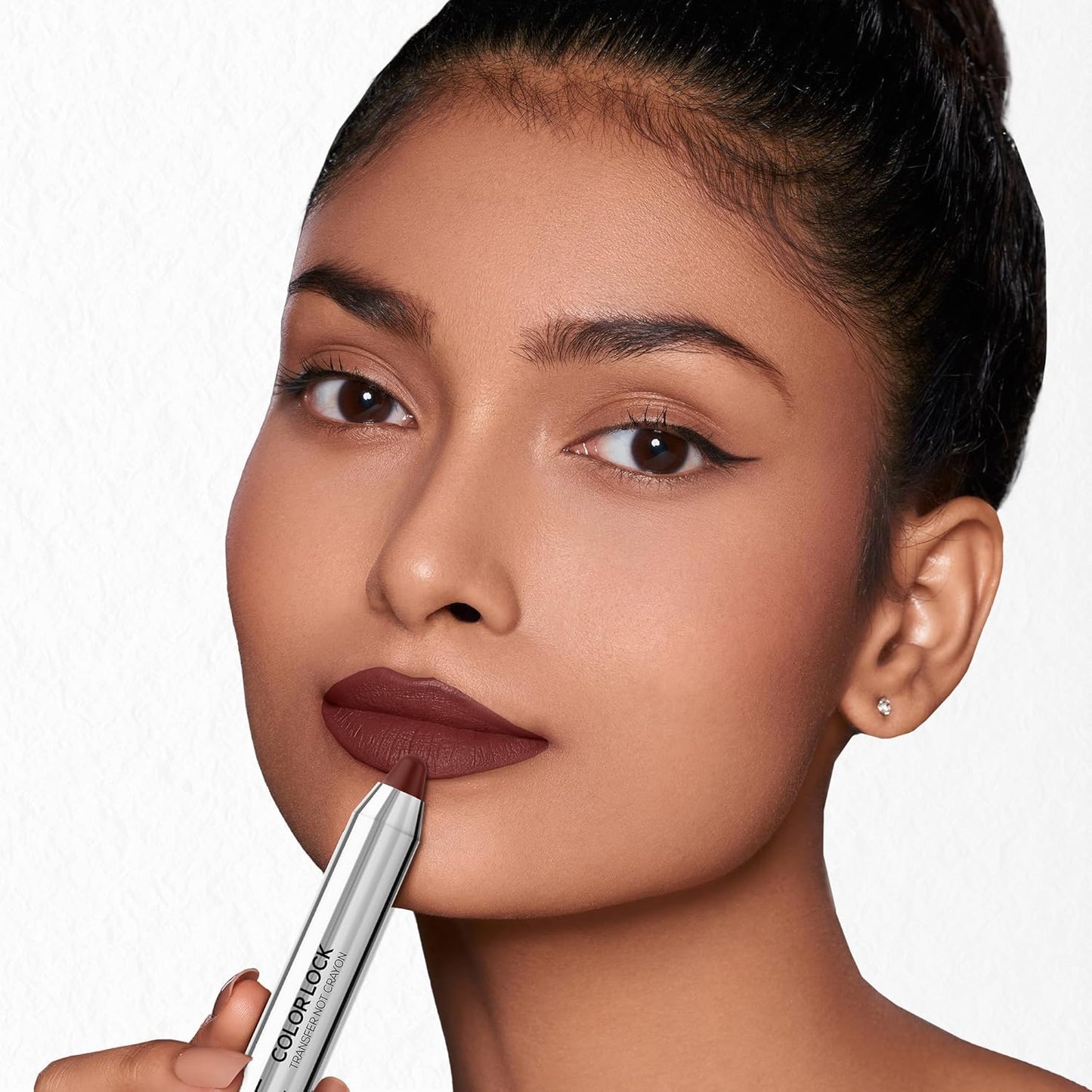 RENEE Colorlock Transfer Not Lip Crayon with Sharpener, SPF 20, Waterproof, Smudgeproof, Lightweight & Long Lasting, Intense Color Payoff with Ultra Matte Finish, Enriched with Vitamin E, Desire 3gm